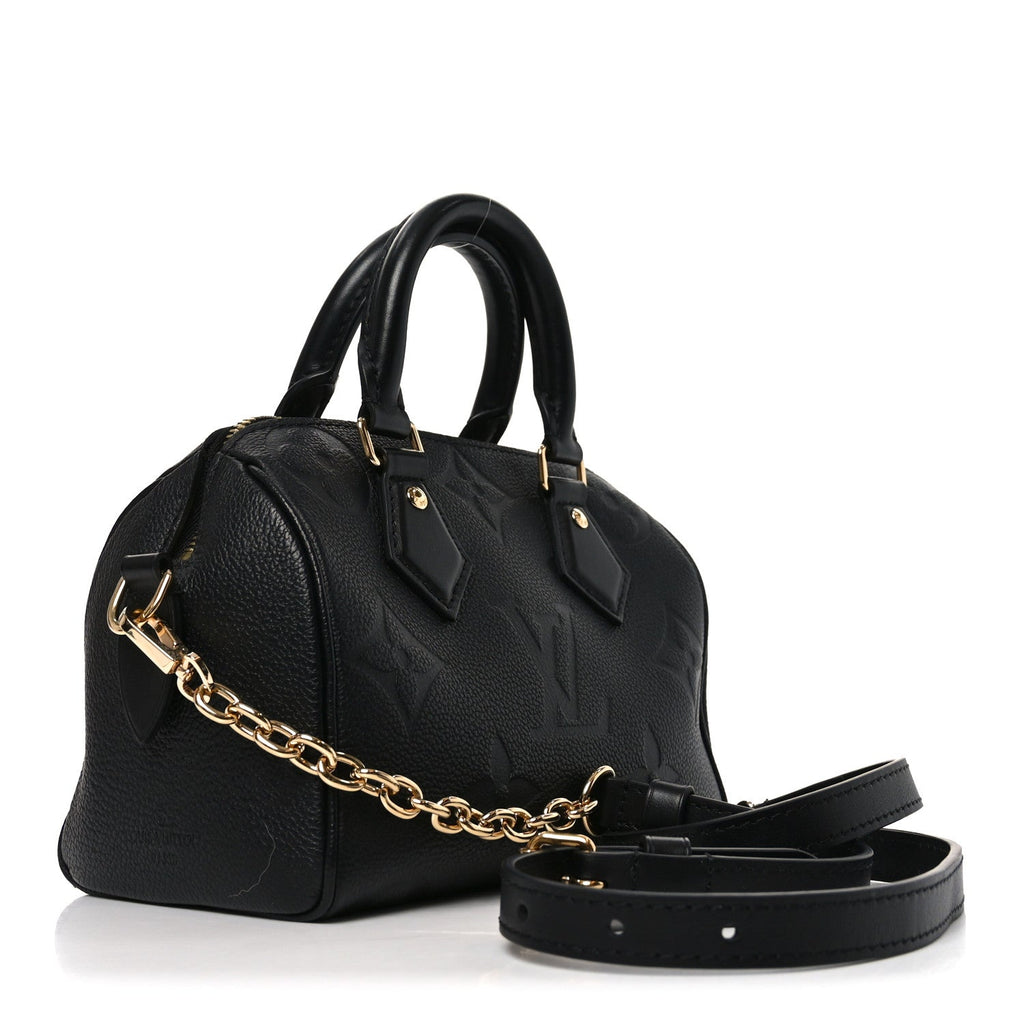 Louis Vuitton Empreinte Monogram Giant Speedy Bandouliere 20 Black