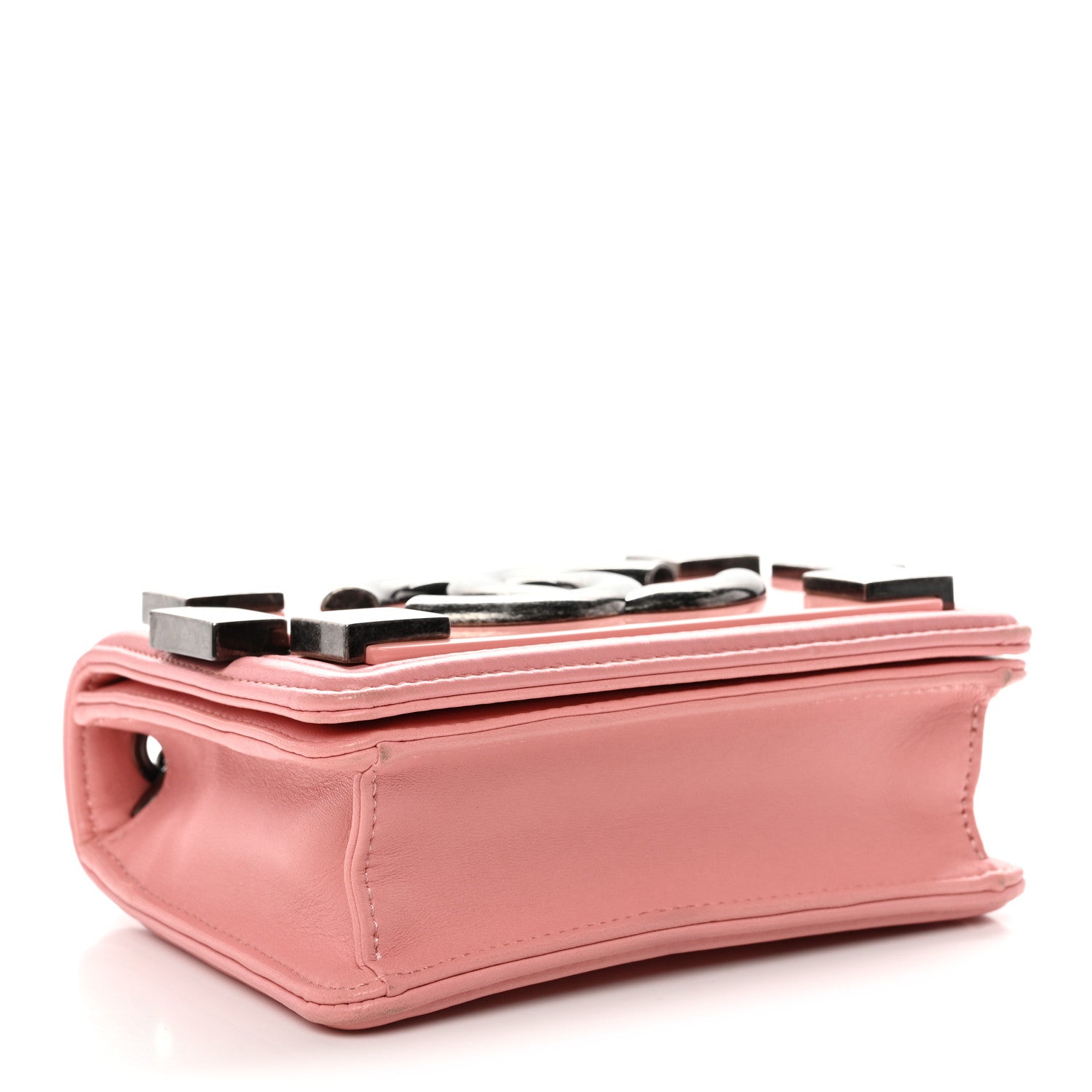 Chanel Lambskin Plexiglass Boy Brick Flap Pink