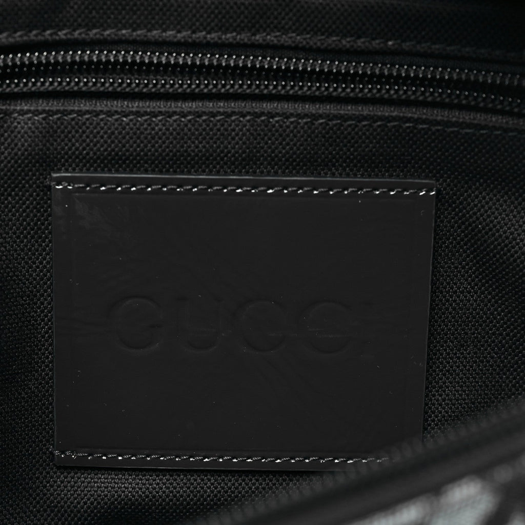 Gucci Denim Monogram Web Belt Bag Blue Multicolor