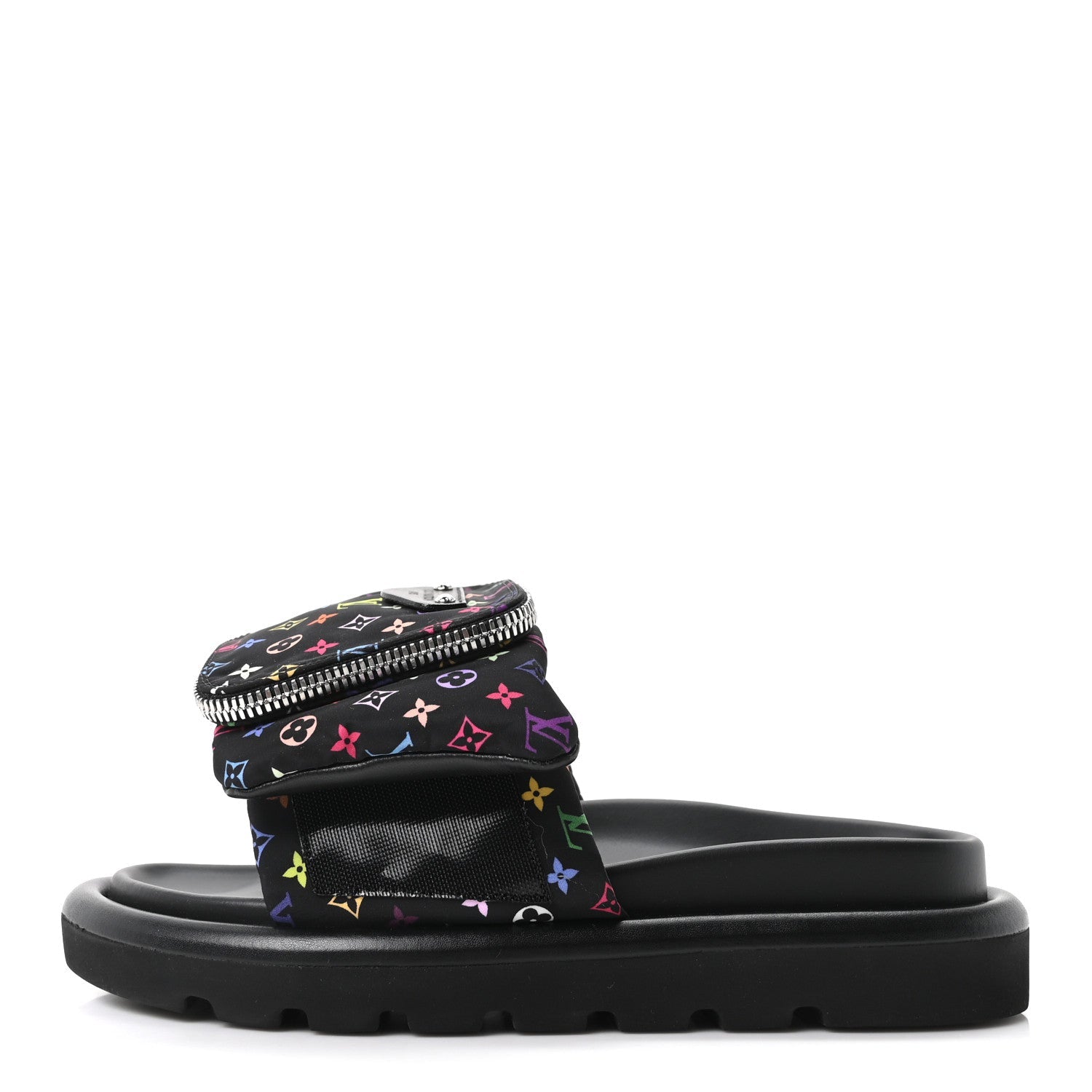 Louis Vuitton LV X TM Monogram Multicolor Pool Pillow Flat Comfort Mule 35 Black