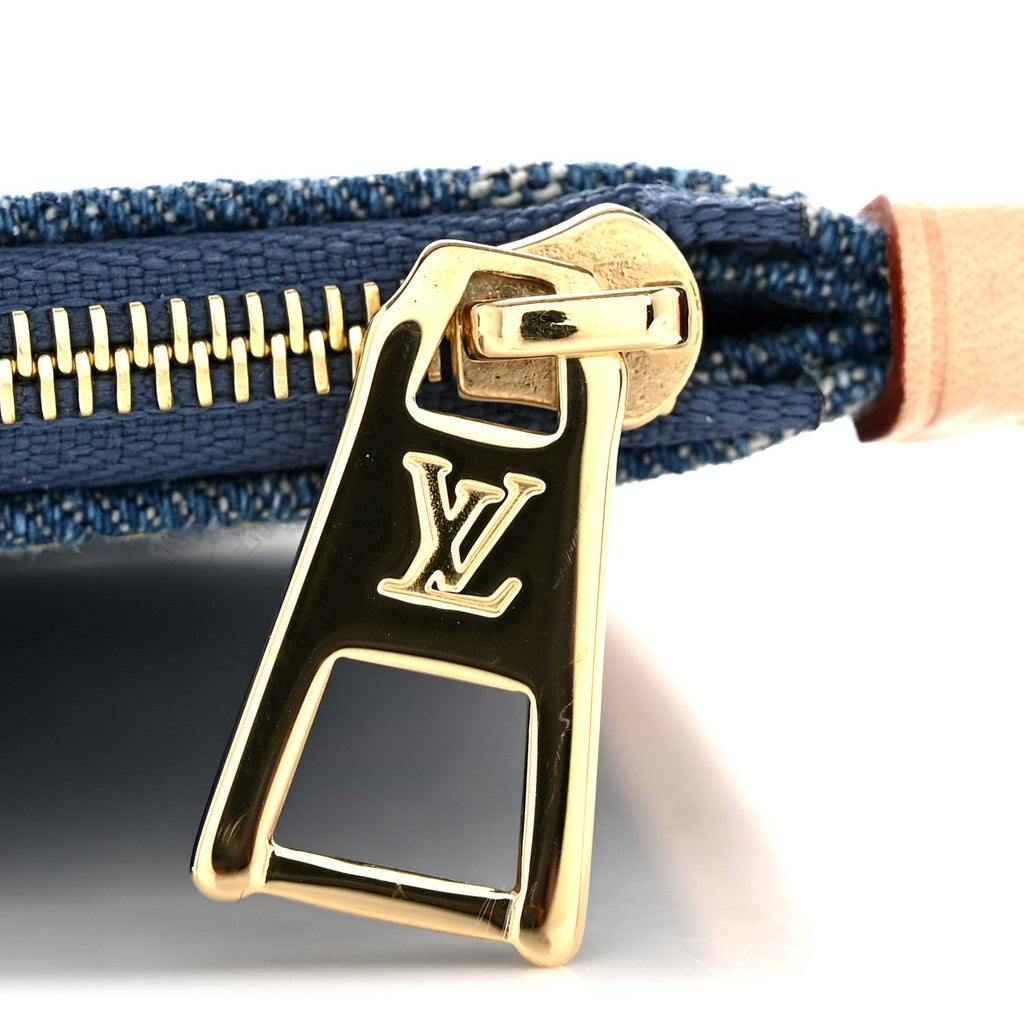 Louis Vuitton Denim Monogram Carryall MM Pochette Blue