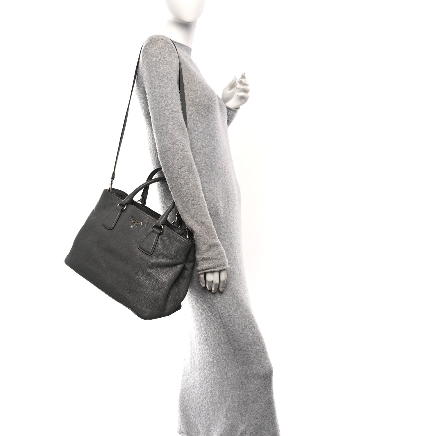Prada Vitello Daino Tote Marmo