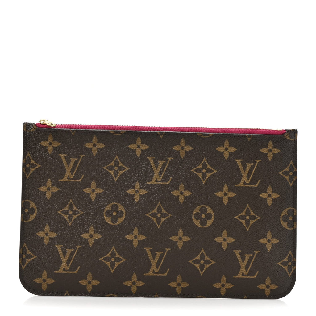 Louis Vuitton Monogram Neverfull MM GM Pochette Pivoine