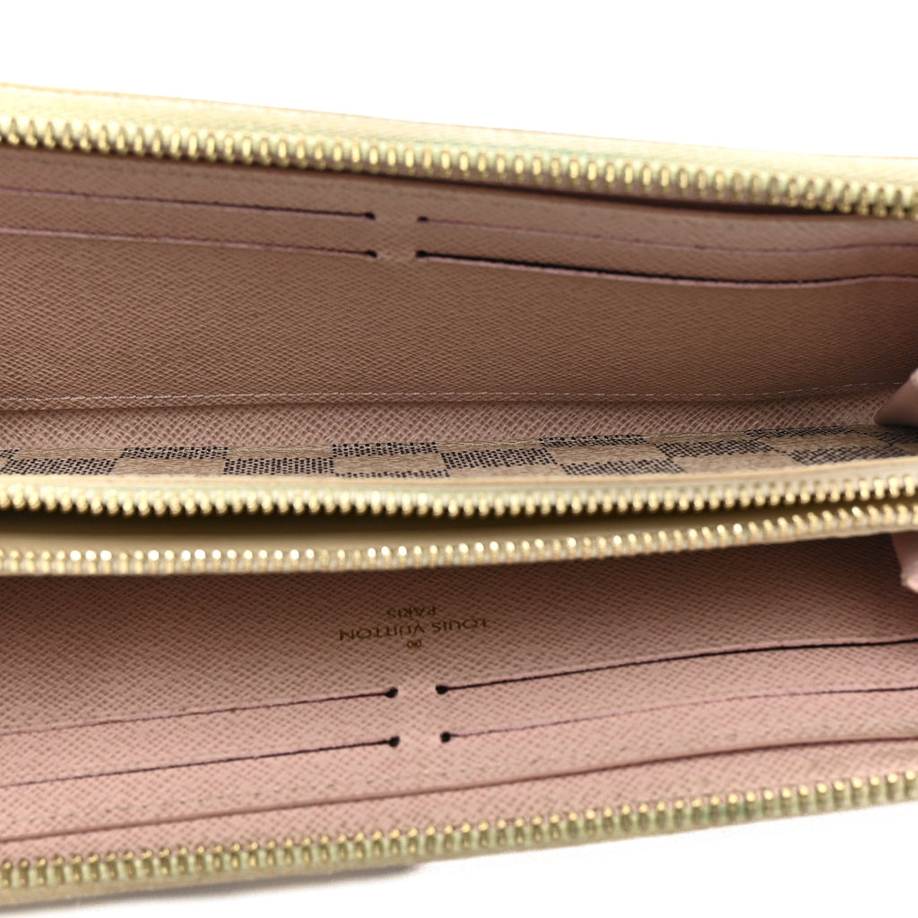 Louis Vuitton Damier Azur Clemence Wallet Rose Ballerine