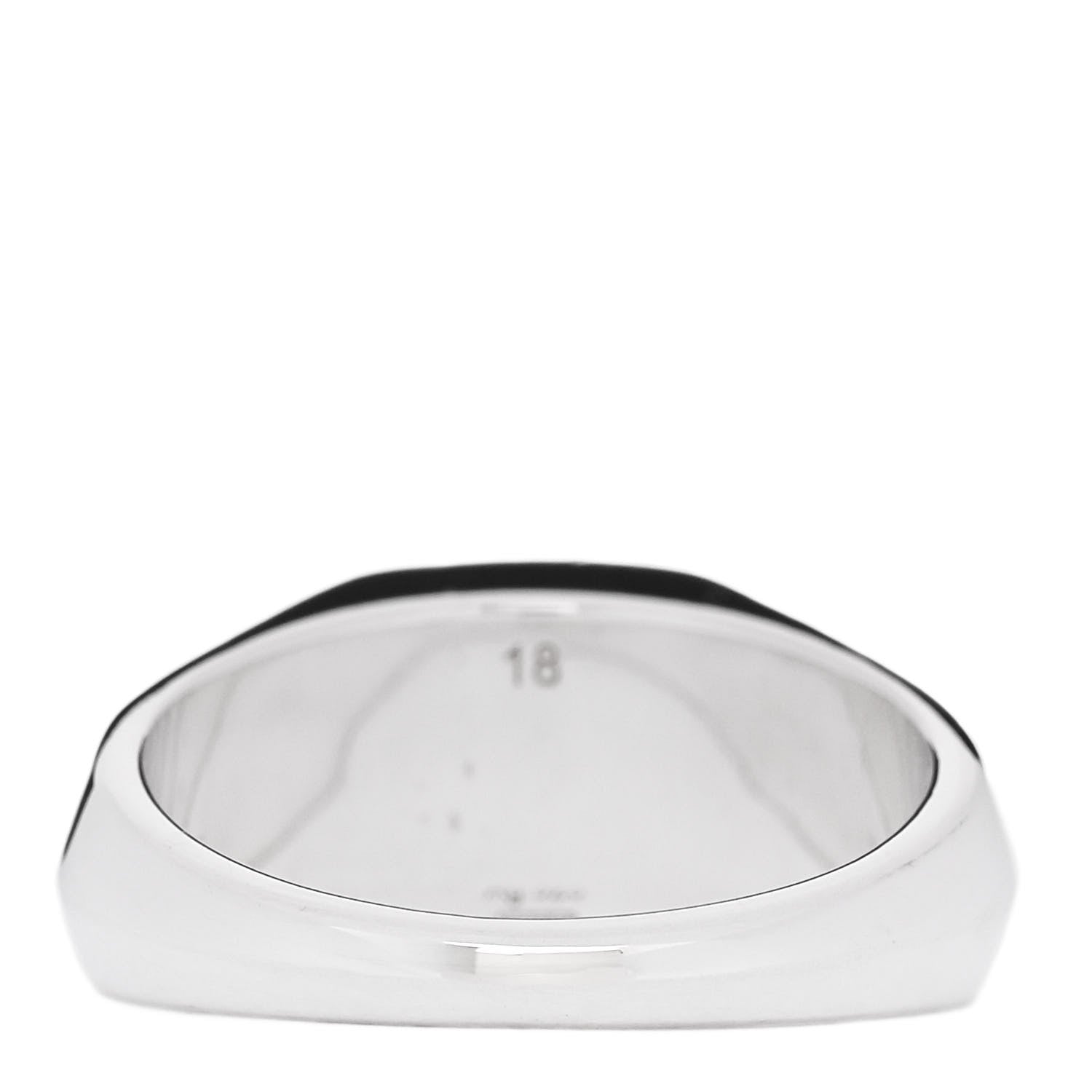 Gucci Sterling Silver 10mm Trademark Ring 58 8.25