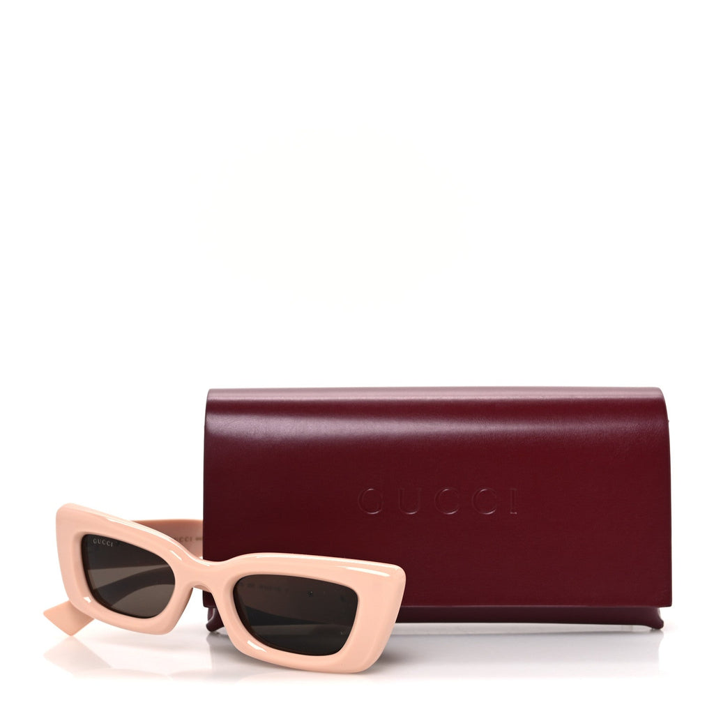 Gucci Acetate Cat Eye GG Marmont Logo Sunglasses GG1827S Light Pink
