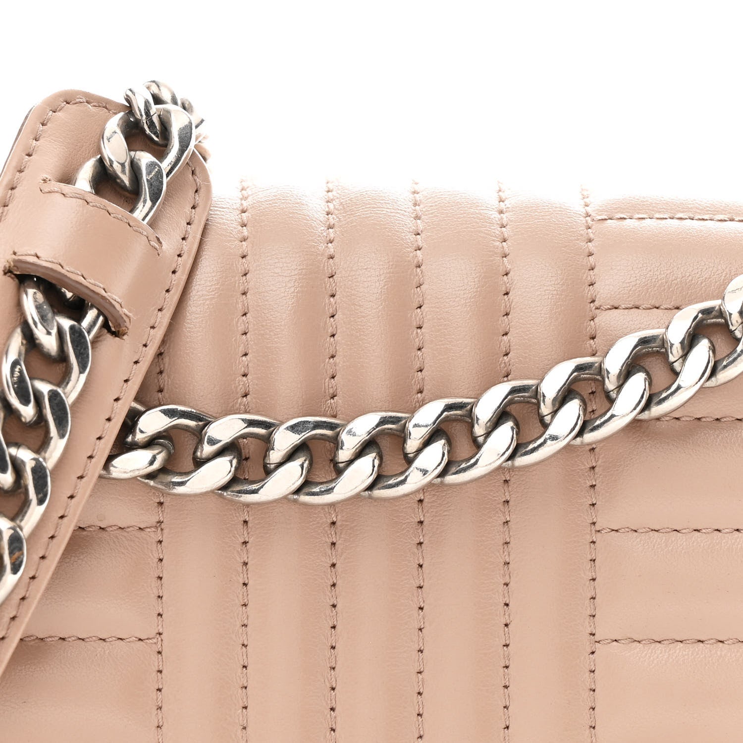 Prada Soft Calfskin Impunture Diagramme Medium Chain Flap Shoulder Bag Cipria