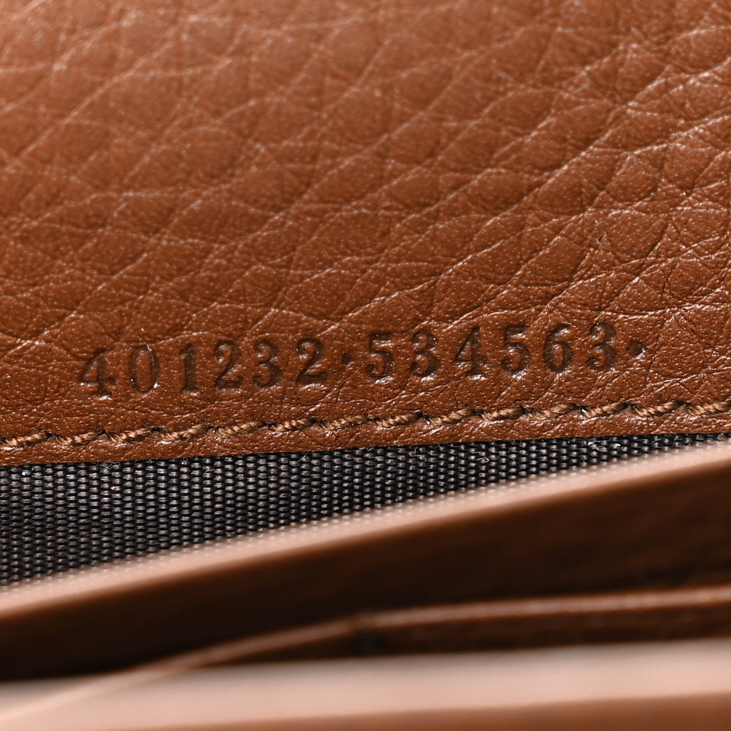 Gucci Cellarius Calfskin GG Marmont Chain Wallet Nut Brown