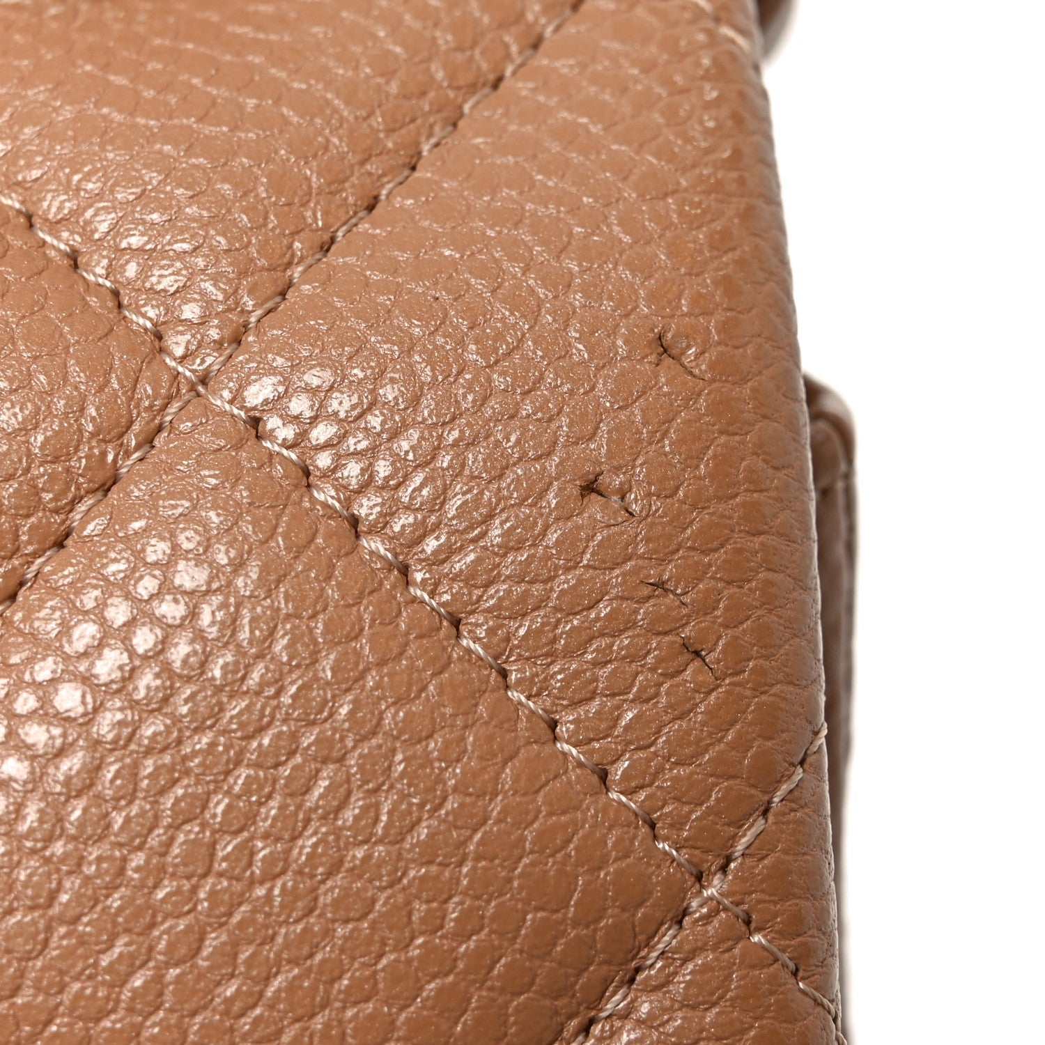 Chanel Caviar Quilted Jumbo Double Flap Beige