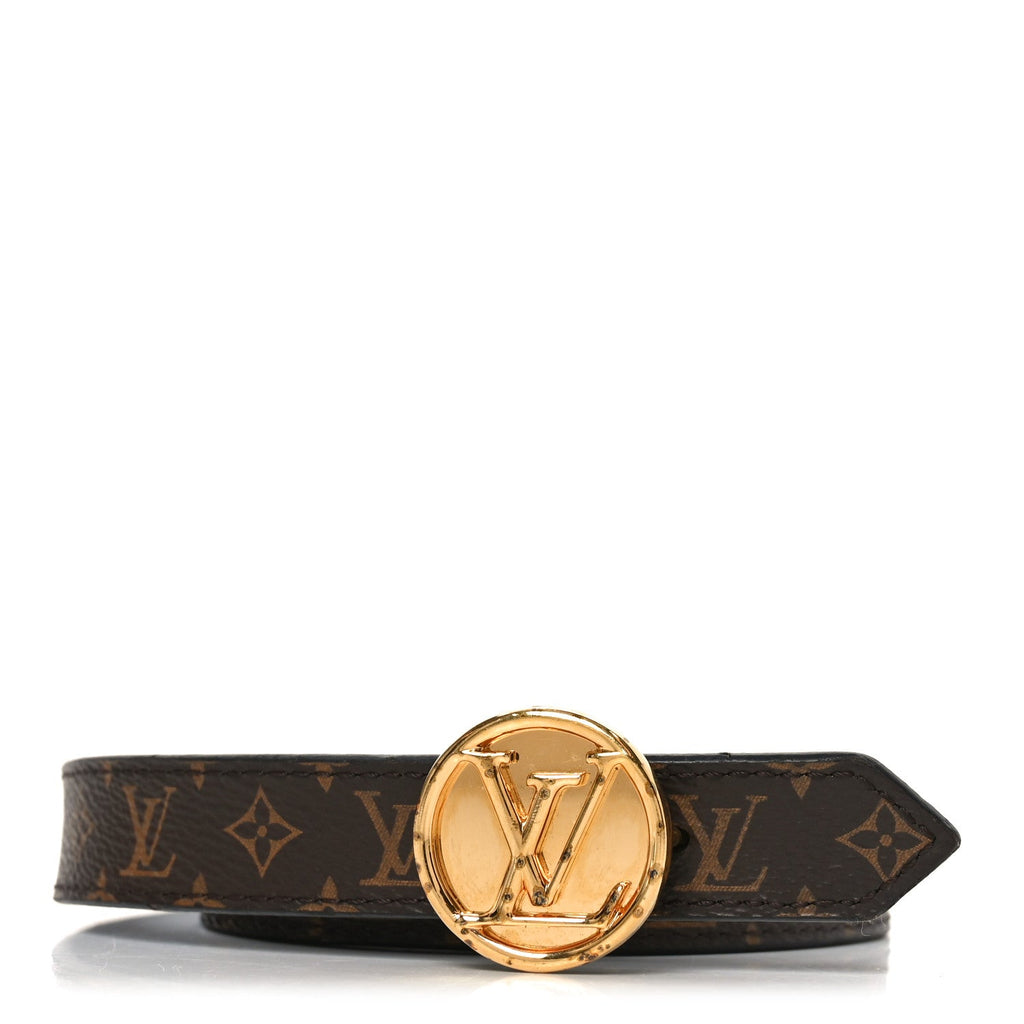 Louis Vuitton Calfskin Monogram 25mm LV Circle Reversible 80 32 Belt Black