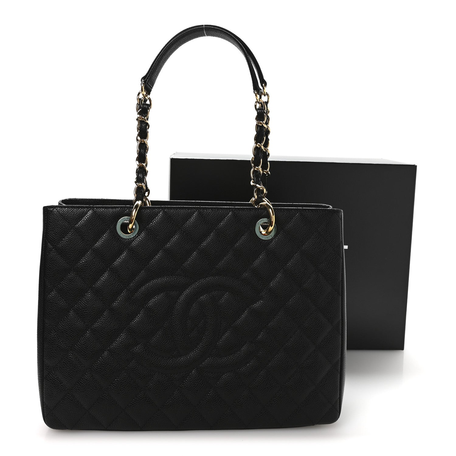 Chanel Caviar Quilted Grand Shopping Tote GST Black