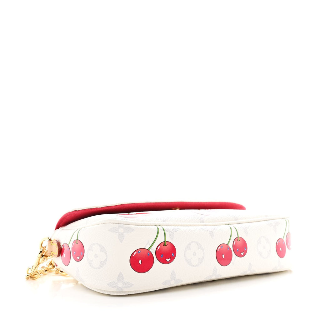Louis Vuitton LV X TM Monogram Cerises Ivy Wallet On Chain White