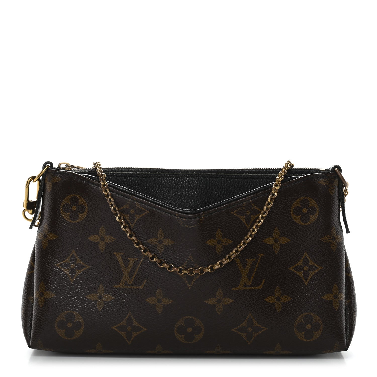 Louis Vuitton Monogram Pallas Clutch Black