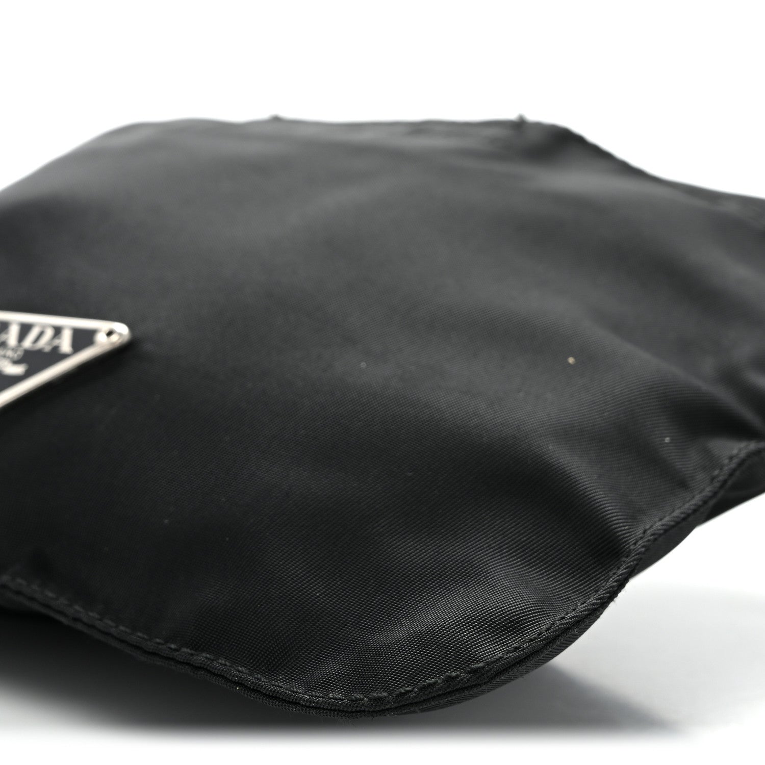 Prada Nylon Mini Flat Messenger Bag Black