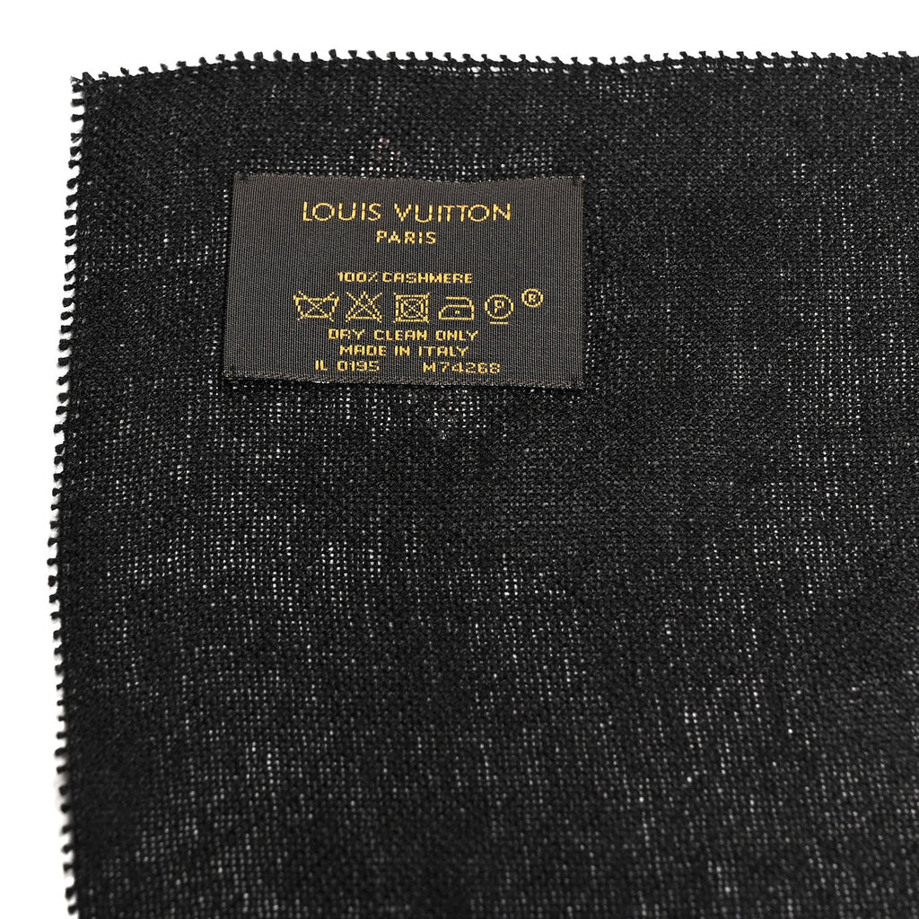 Louis Vuitton Cashmere Swarovski Crystal Monte Carlo Stole Black