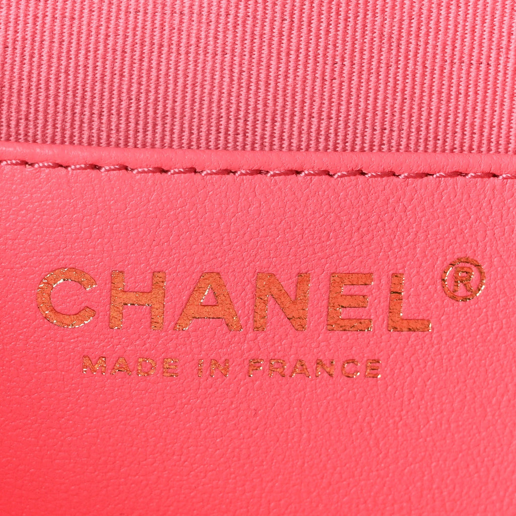 Chanel Lambskin Quilted CC In Love Heart Bag Pink