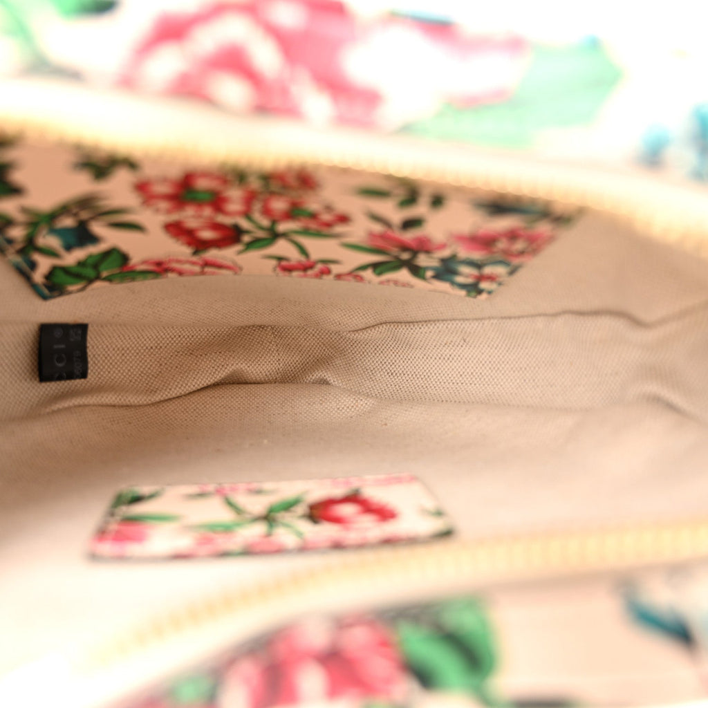 Gucci Matelasse Diagonal Brit Roses Print Mini Interlocking G Heart Shoulder Bag Multicolor