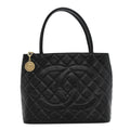 Chanel Caviar Quilted Medallion Tote Black