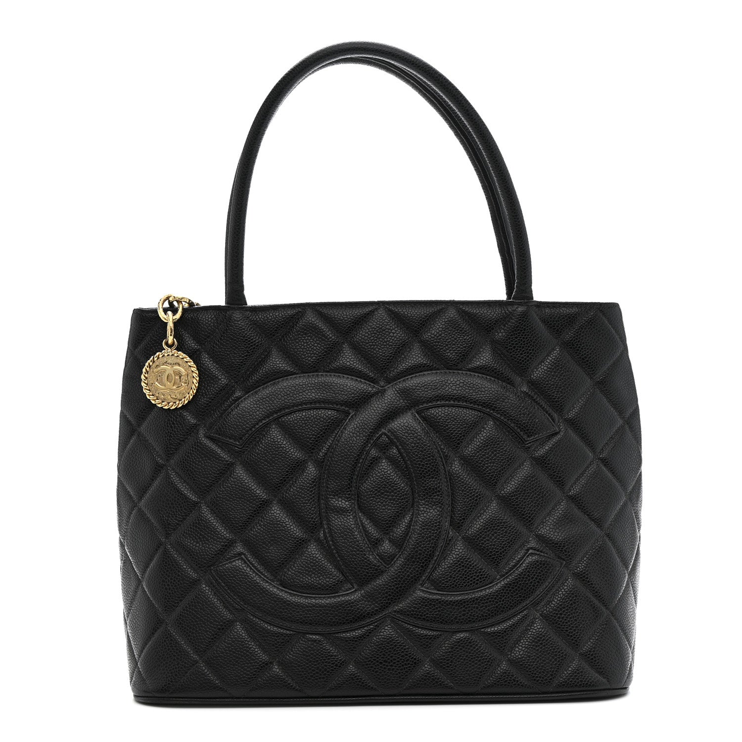 Chanel Caviar Quilted Medallion Tote Black