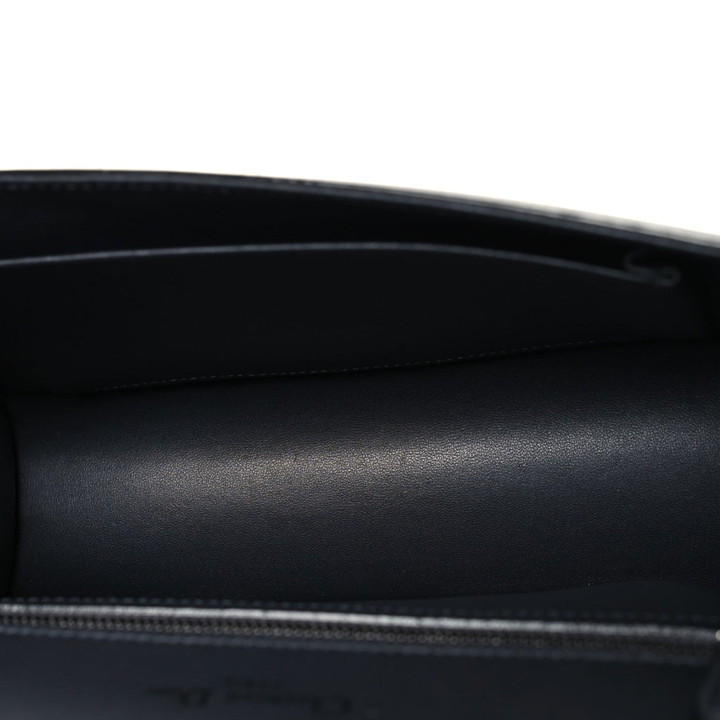 Christian Dior Metallic Patent Micro-Cannage Medium Diorama Flap Bag Onyx Black