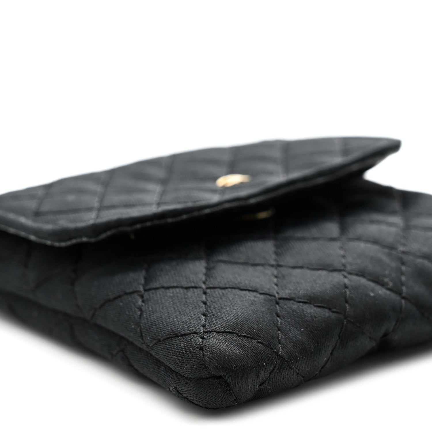 Chanel Jersey Quilted Micro Flap Bag Black