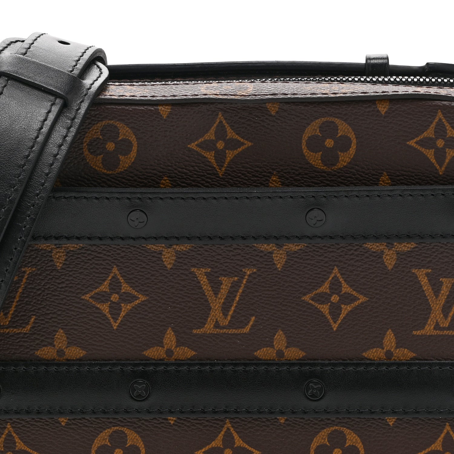 Louis Vuitton Monogram Macassar Handle Soft Trunk Black