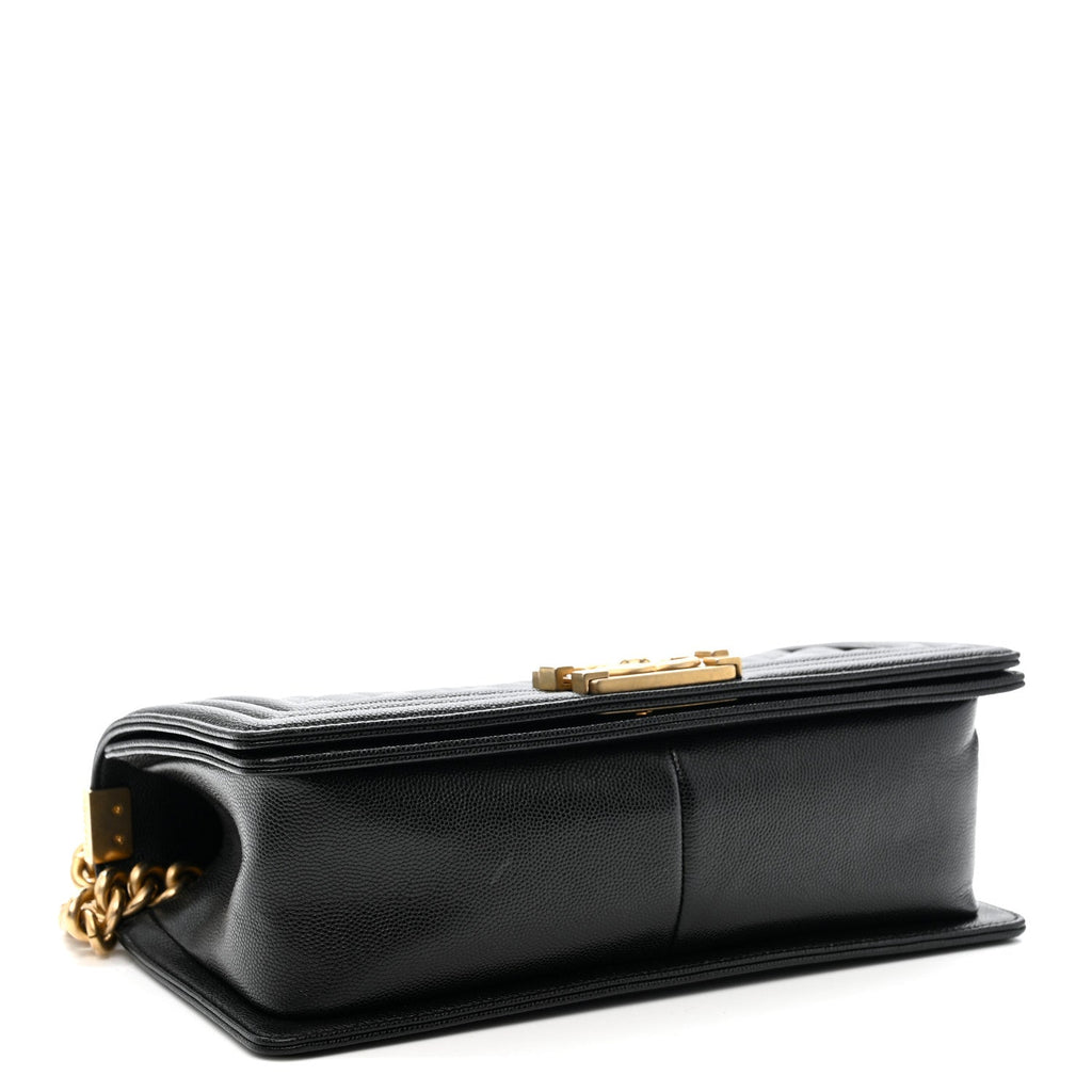 Chanel Caviar Quilted Medium Boy Flap Black