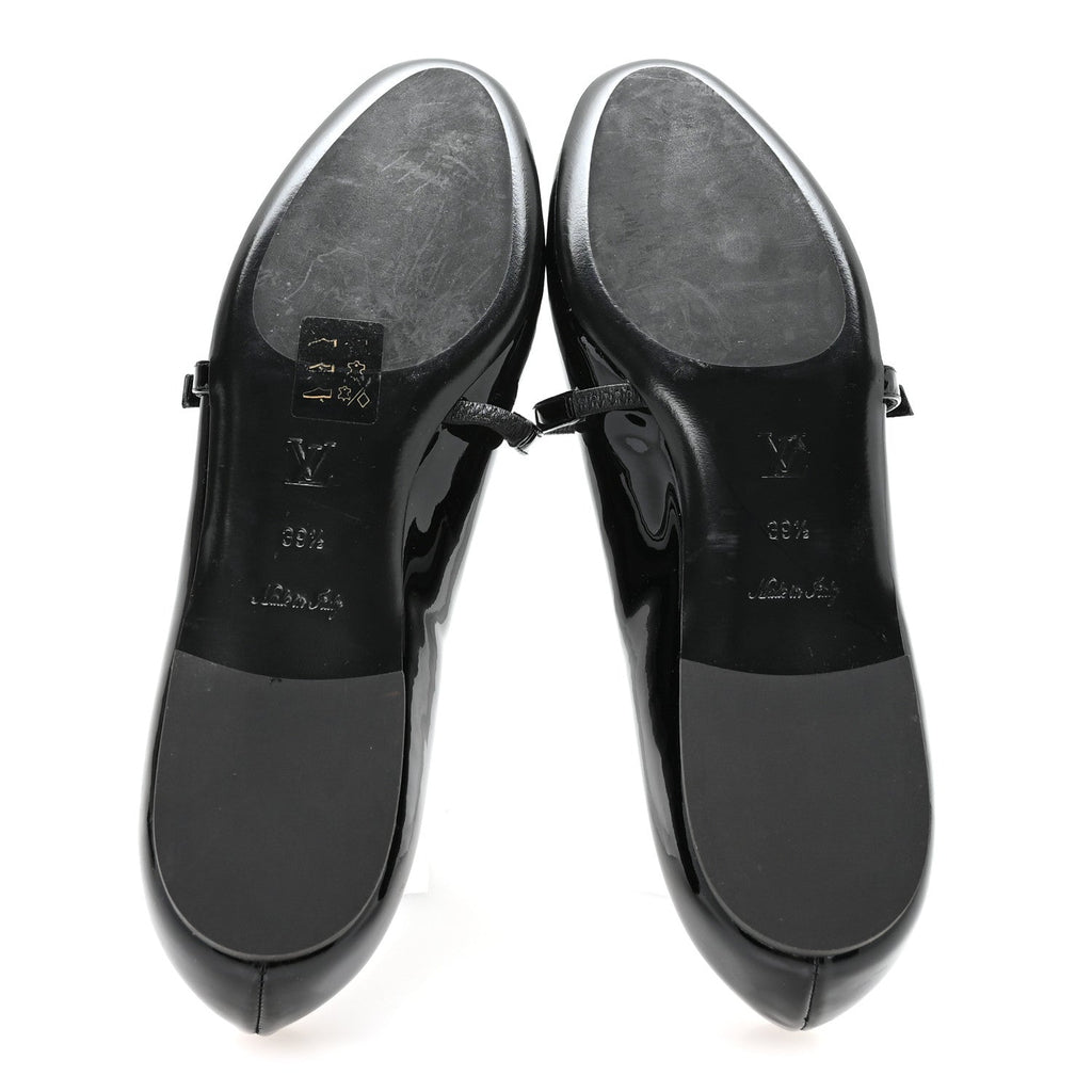 Louis Vuitton Patent Uniformes Ballet Flats 39.5 Black