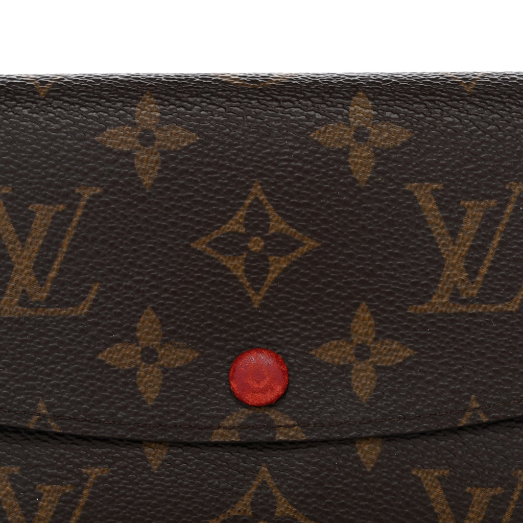 Louis Vuitton Monogram Emilie Wallet Red
