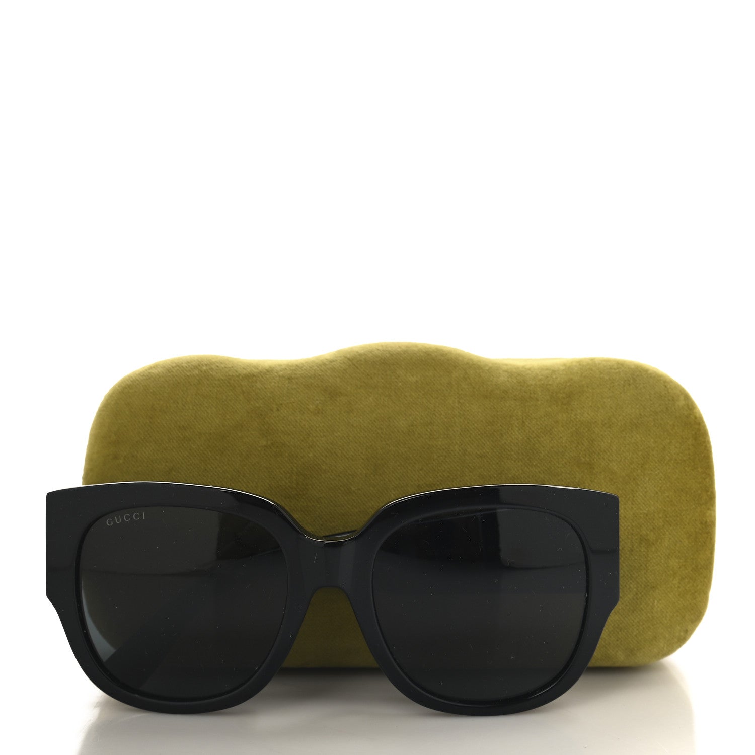 Gucci Acetate Square Frame Sunglasses GG0142SAN Black
