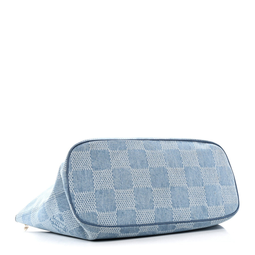 Louis Vuitton Damier Denim 3D Nevereverfull Denim Blue