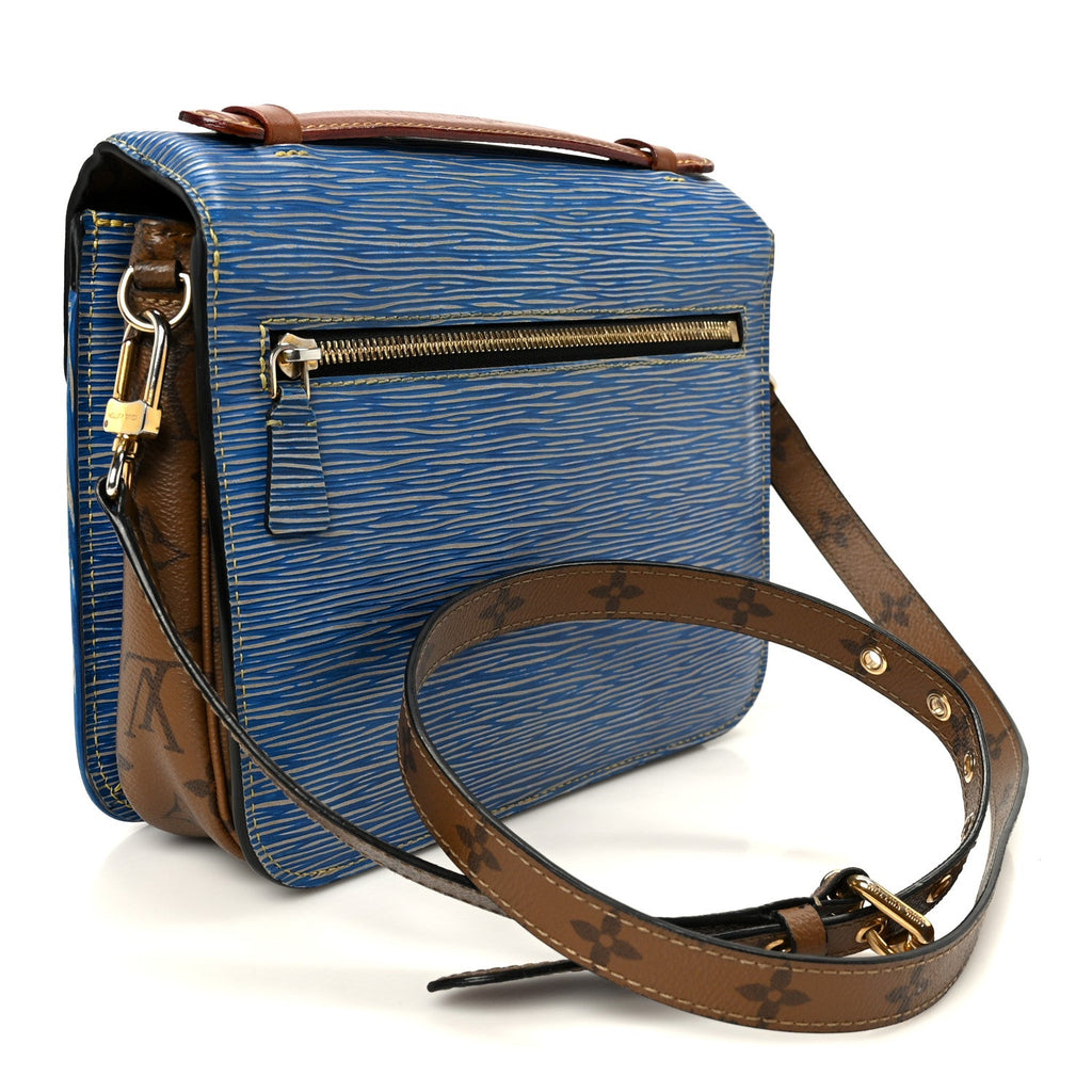 Louis Vuitton Epi Reverse Monogram Pochette Metis Denim Light