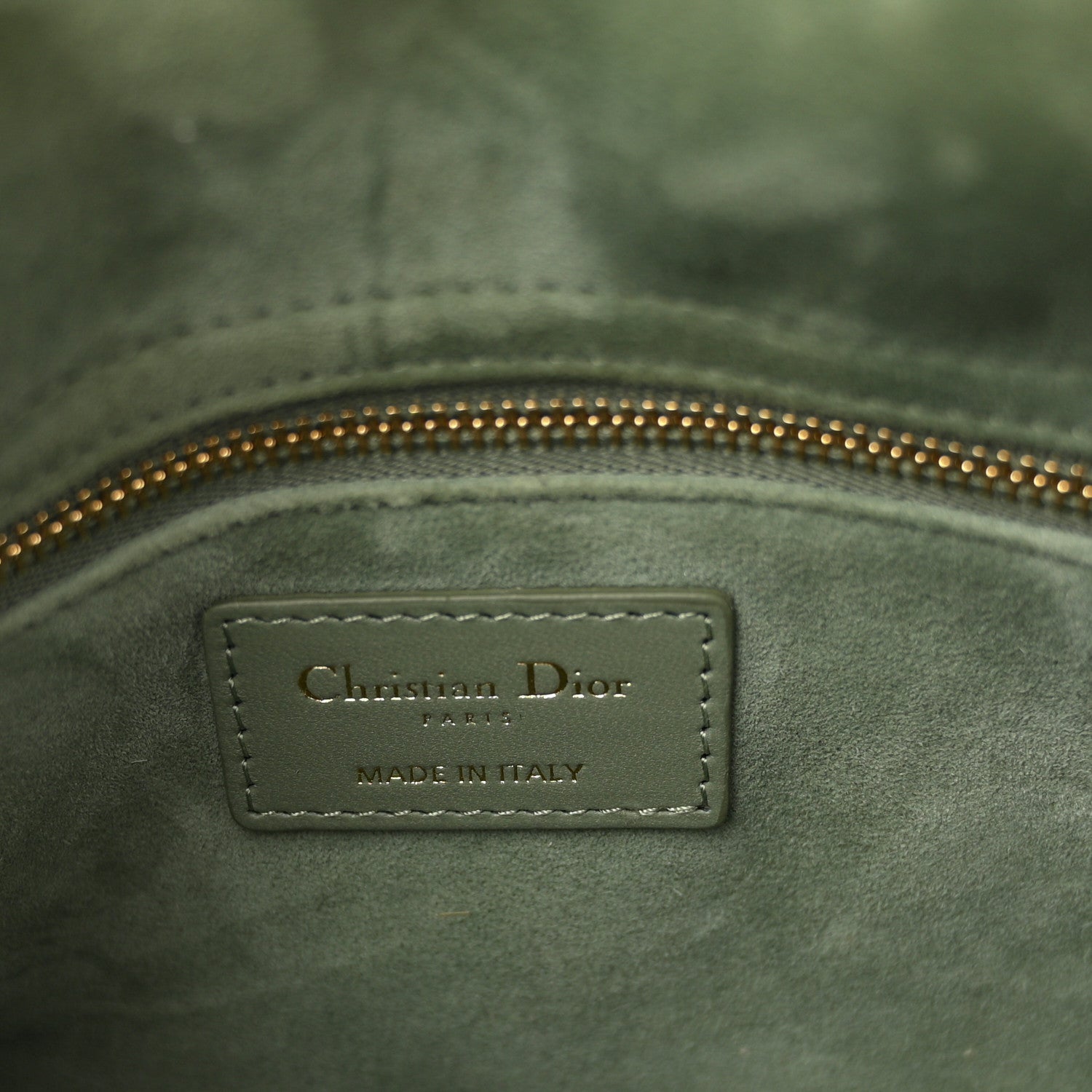 Christian Dior Lambskin Cannage Small My ABCDior Lady Dior Peyote Green
