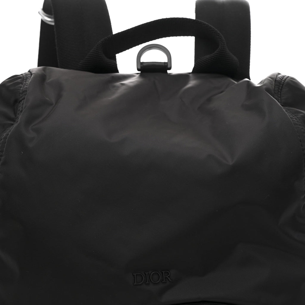 Christian Dior Nylon Saddle Backpack Black