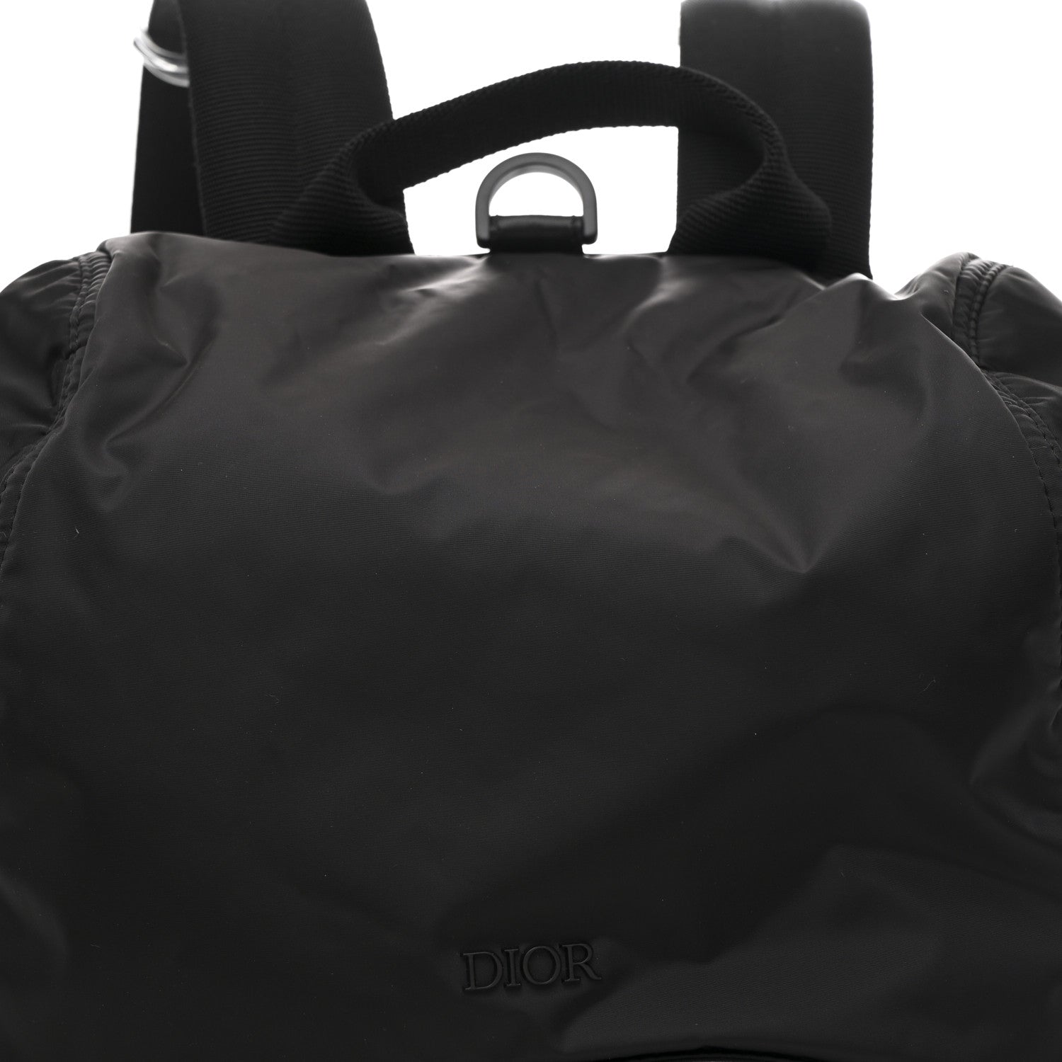 Christian Dior Nylon Saddle Backpack Black