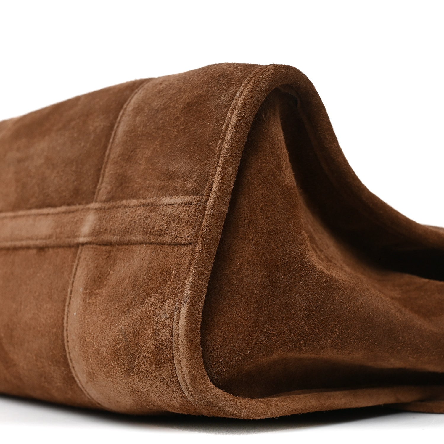 Prada Suede Large Bonnie Shoulder Bag Cacao
