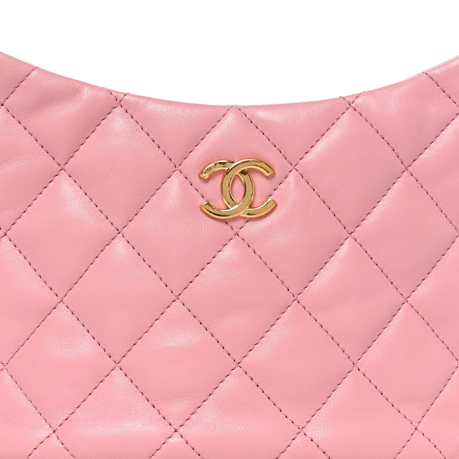 Chanel Lambskin Quilted CC Links Hobo Light Pink