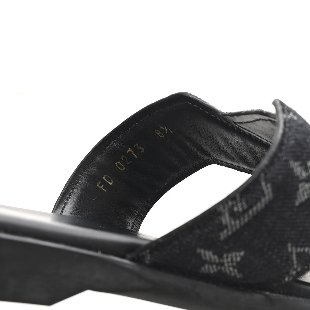Louis Vuitton Monogram Denim Mens LV Oasis Mules 8.5 Black