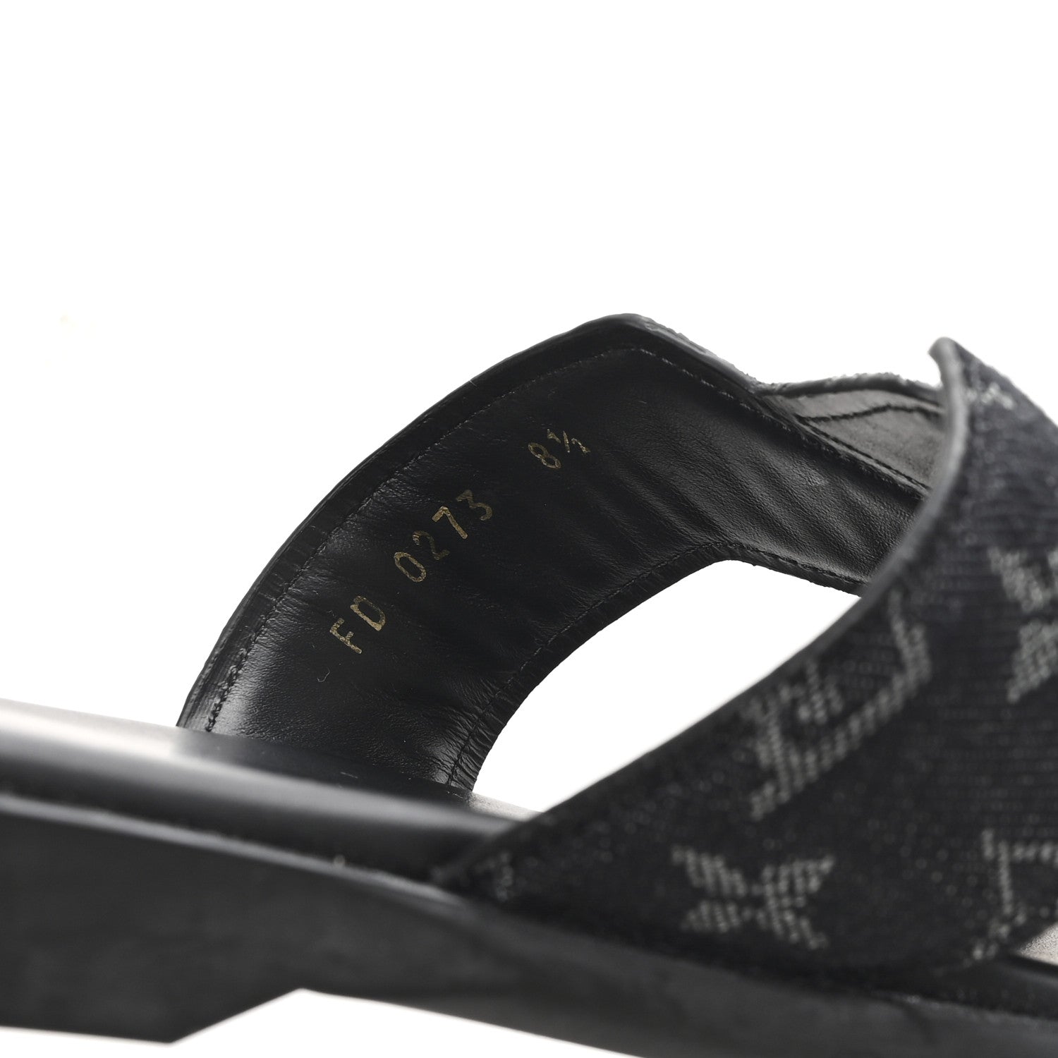 Louis Vuitton Monogram Denim Mens LV Oasis Mules 8.5 Black