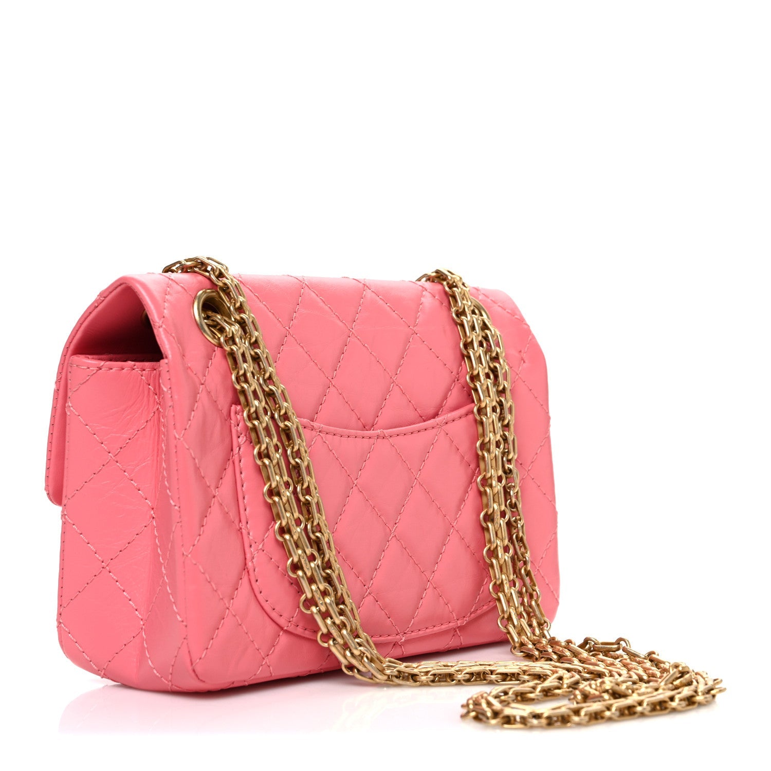 Chanel Aged Calfskin Quilted 2.55 Reissue Mini Flap Pink