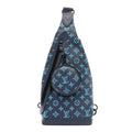 Louis Vuitton Monogram Shadow Duo Slingbag Navy River Blue