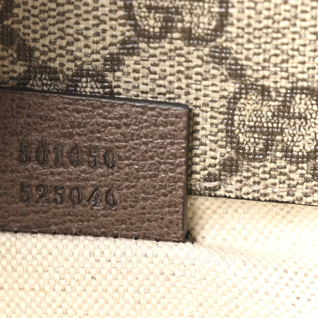 Gucci GG Supreme Monogram Web Small Neo Vintage Double Flap Messenger Bag Beige New Acero