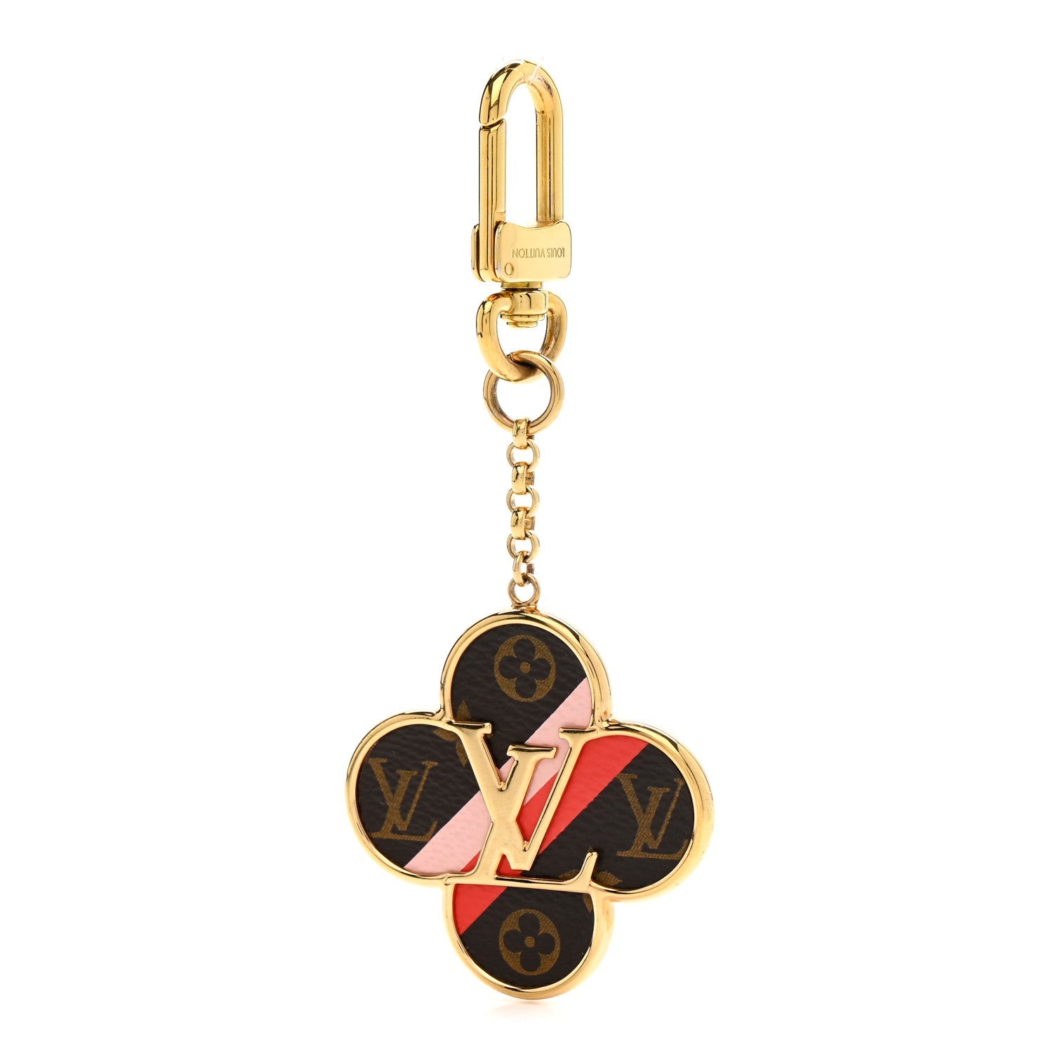 Louis Vuitton Metal Monogram Into The Flower Bag Charm Key Holder