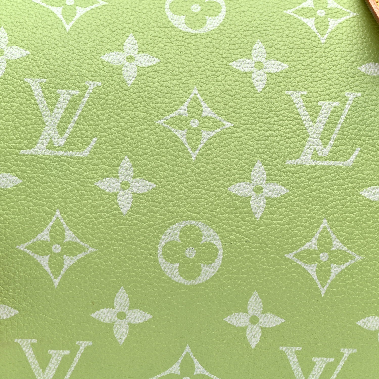 Louis Vuitton Calfskin Monogram Speedy P9 Bandouliere 40 Frozen Lime