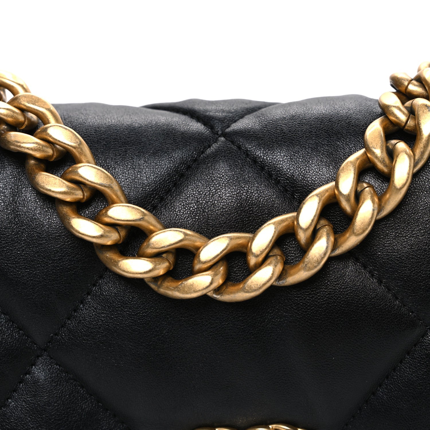Chanel Lambskin Quilted Medium Chanel 19 Flap Black