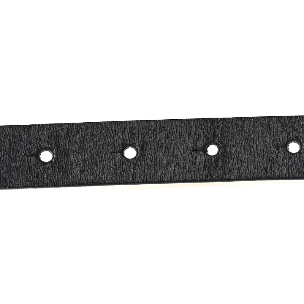 Gucci Calfskin Double G 20mm Slim Belt 75/30 Black