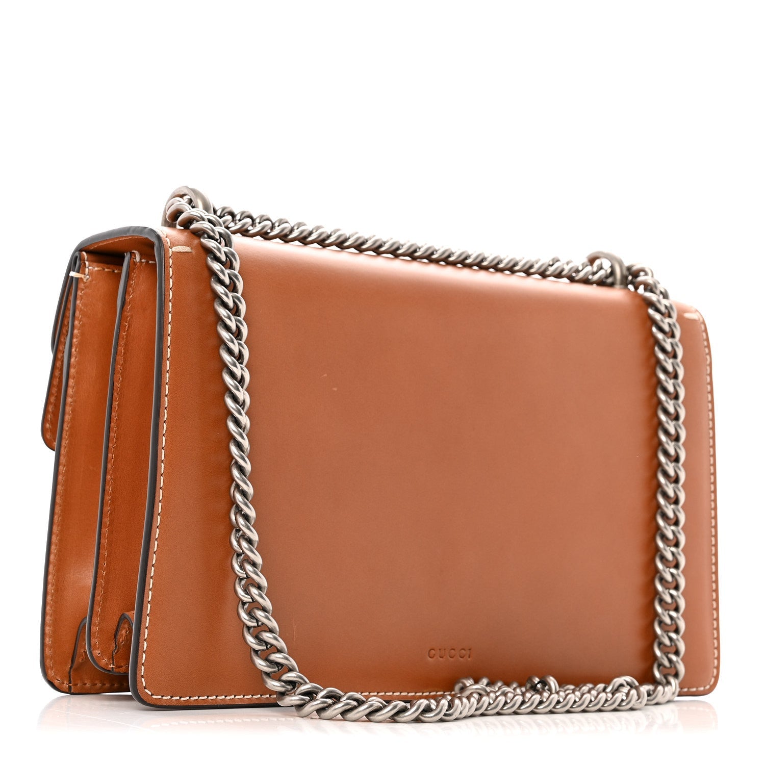 Gucci Calfskin Small Dionysus Shoulder Bag Harness Brown