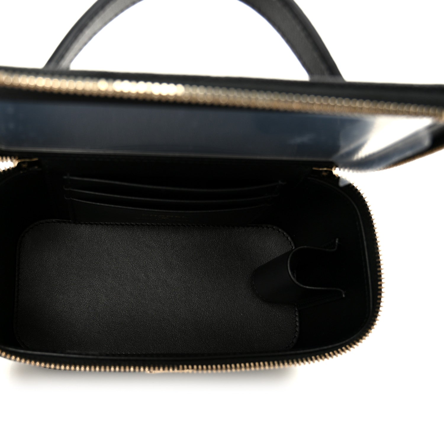Chanel Caviar Quilted Top Handle Long Vanity Black