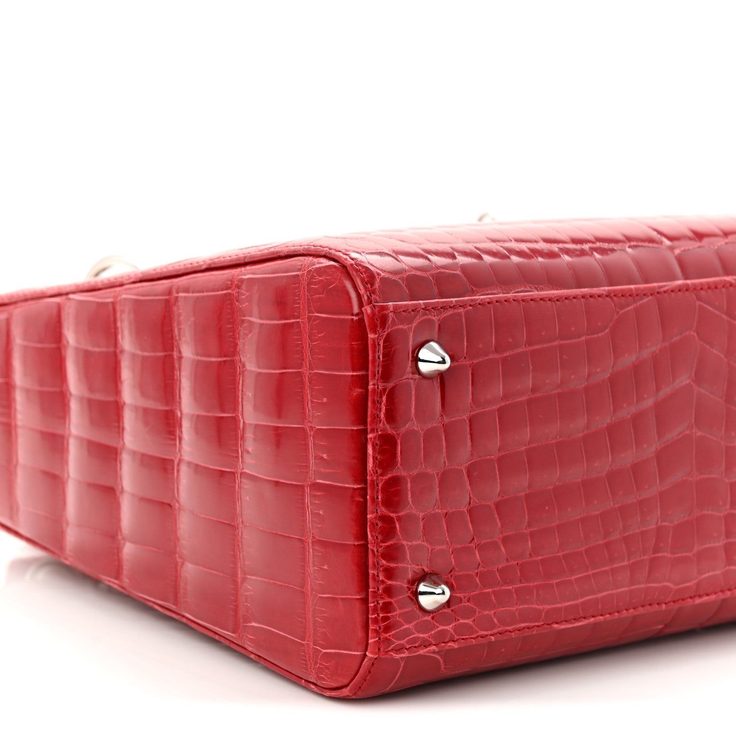 Christian Dior Alligator Medium Lady Dior Red