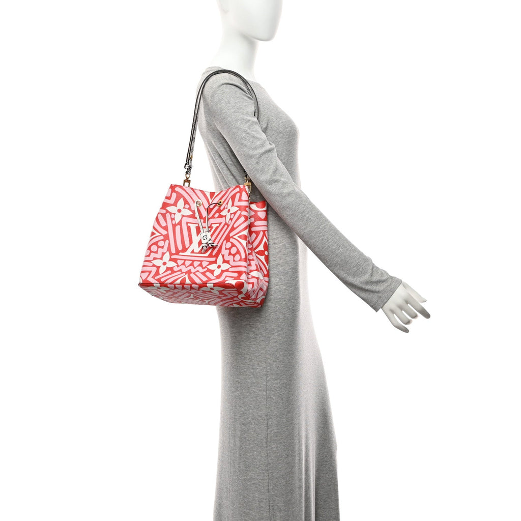Louis Vuitton Monogram Giant Crafty NeoNoe MM Rouge Rose Creme